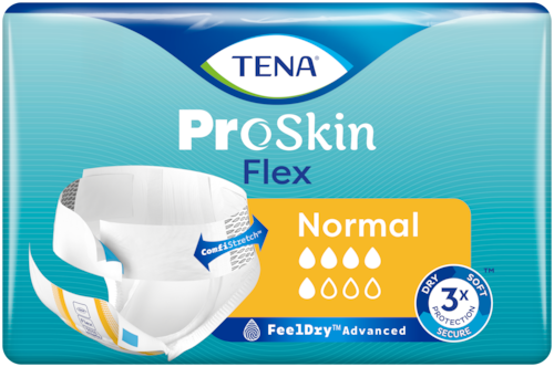 Pack shot of TENA ProSkin Flex Normal brief