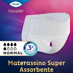 Le mutandine assorbenti per incontinenza TENA Silhouette ti proteggono dalle perdite di urina mantenendoti asciutta
