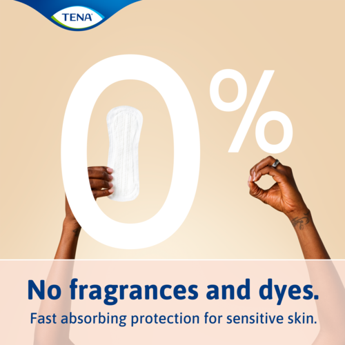 TENA lights incontinence liners are free from fragrances and dyes