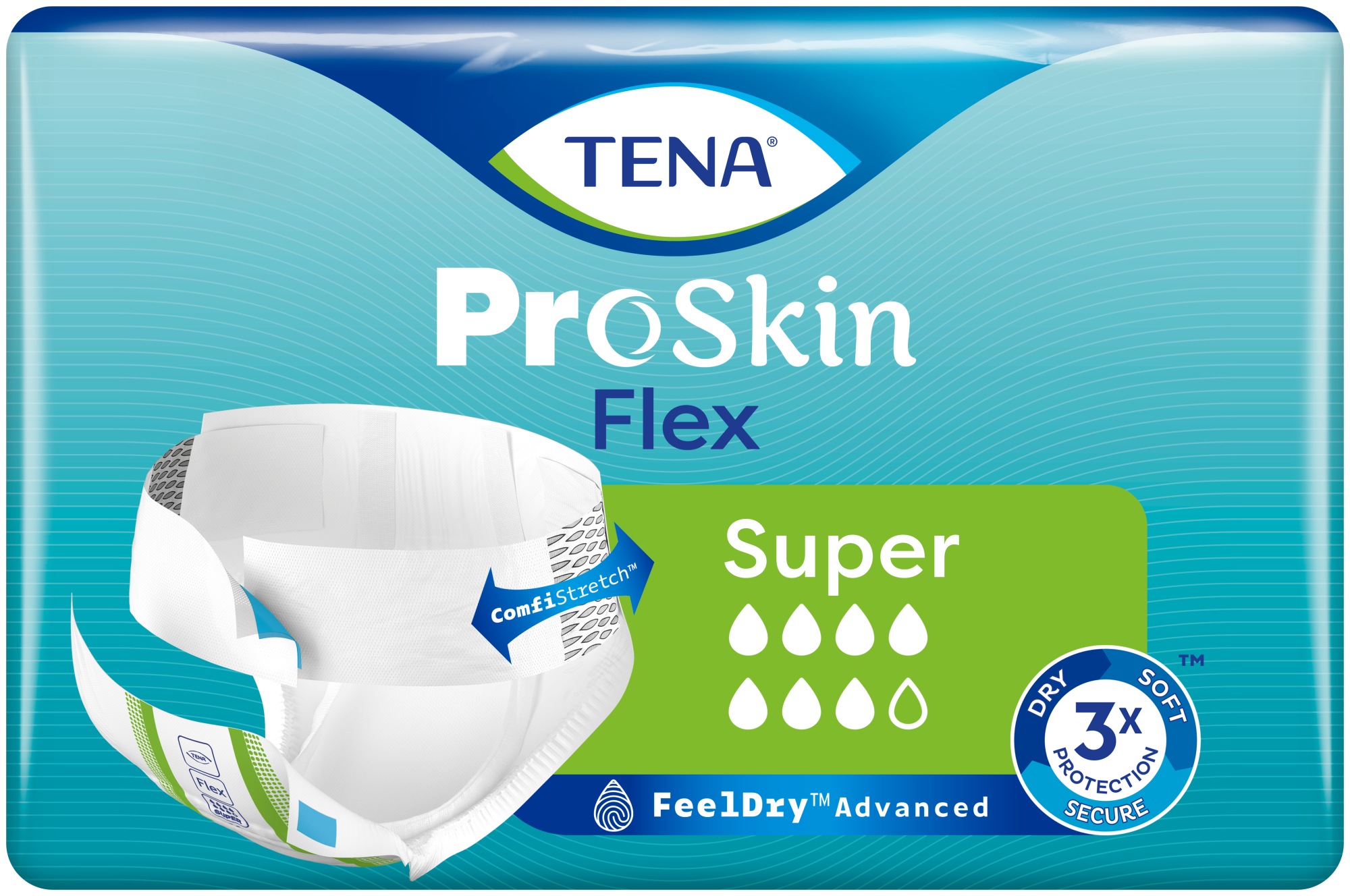 Záber balenia nohavičiek TENA Proskin Flex Super Záber balenia nohavičiek TENA Proskin Flex Super